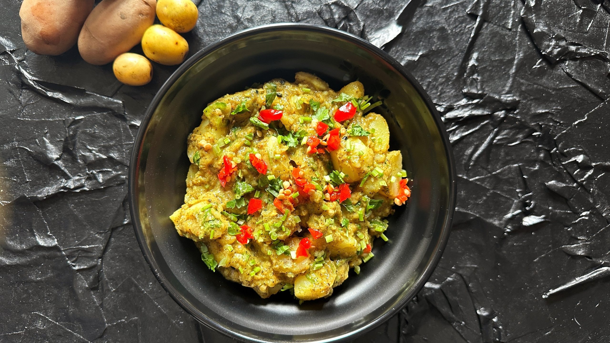 Nepali Aloo Achar (Potato Pickle Salad)